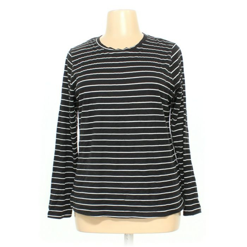 2X Time and Tru Striped Long Sleeve Shirt